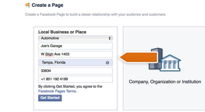 Hoe stel je een zakelijke Facebook pagina op - Create a page