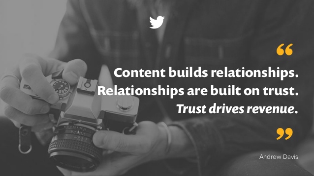 Schrijf betere content met de volgende content marketing citaten - Andrew Davis