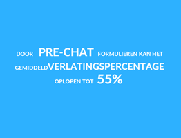 door pre-chat formulieren kan het gemiddeld verlatingspercentage oplopen tot 55%